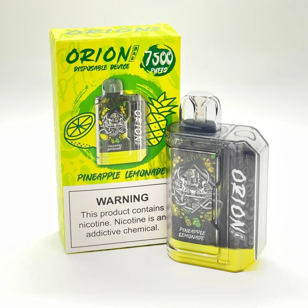 2023 China UK Wholesale Electronic Cigarette Clear 5000 7500 8000 9000puffs Lost Vape Orion Bar 7500 Disposable Vape