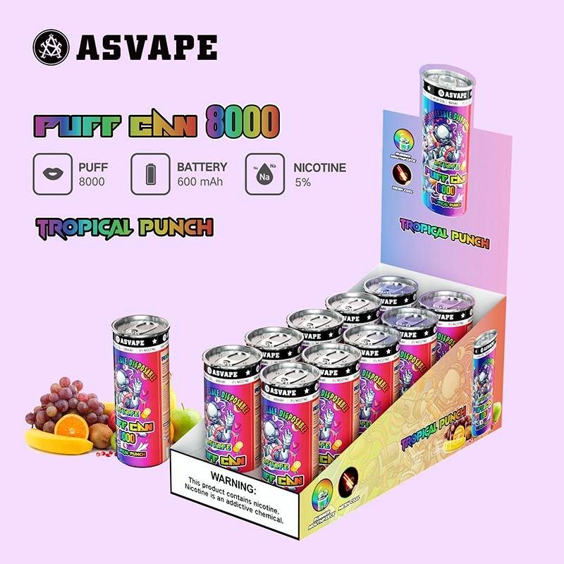 Hot Vapes Wholesale Original Asvape Disposable 8000puffs 600mAh Rechargeable