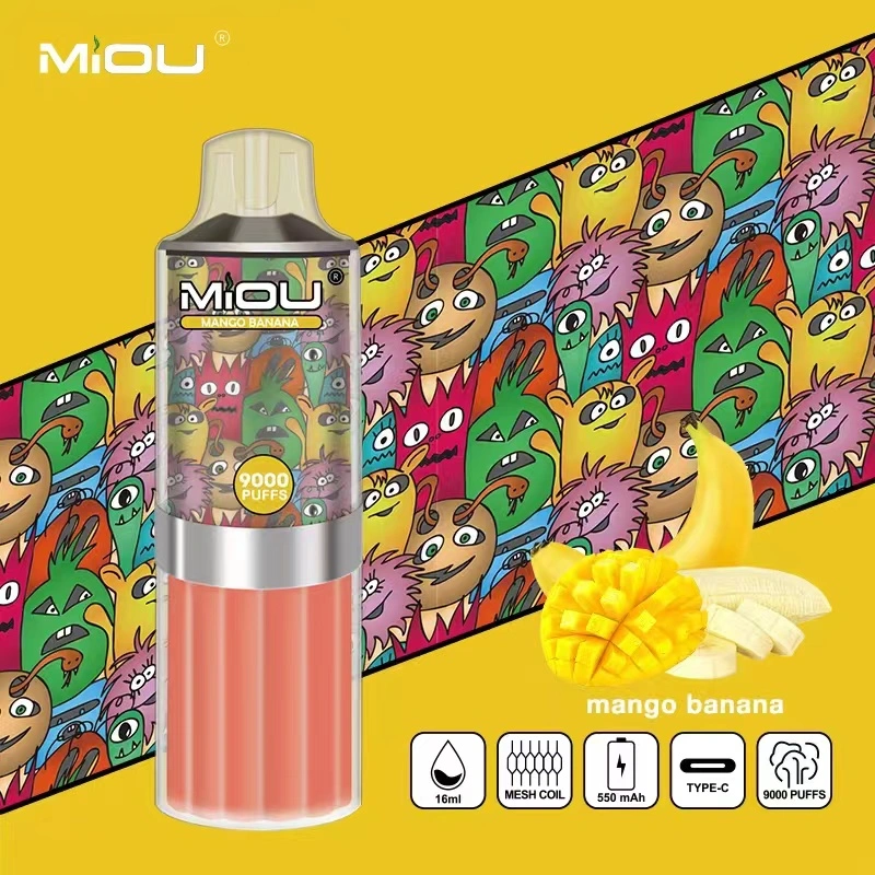 Ukraine Hot Selling Miou 9000puffs Disposable Vape Pen Electronic Cigarette Puff Bar