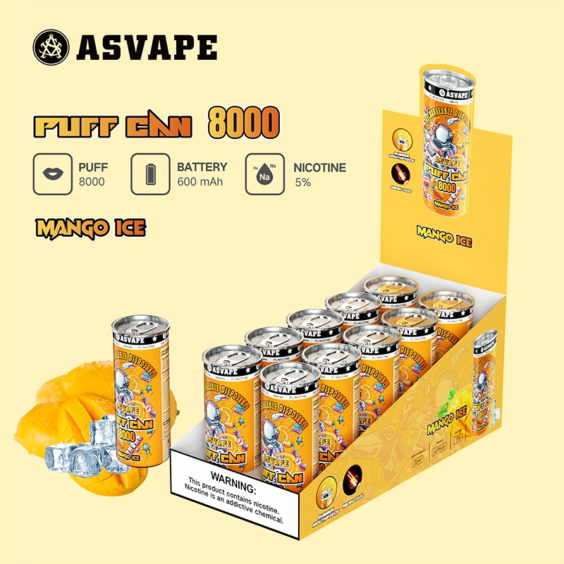 Hot Vapes Wholesale Original Asvape Disposable 8000puffs 600mAh Rechargeable