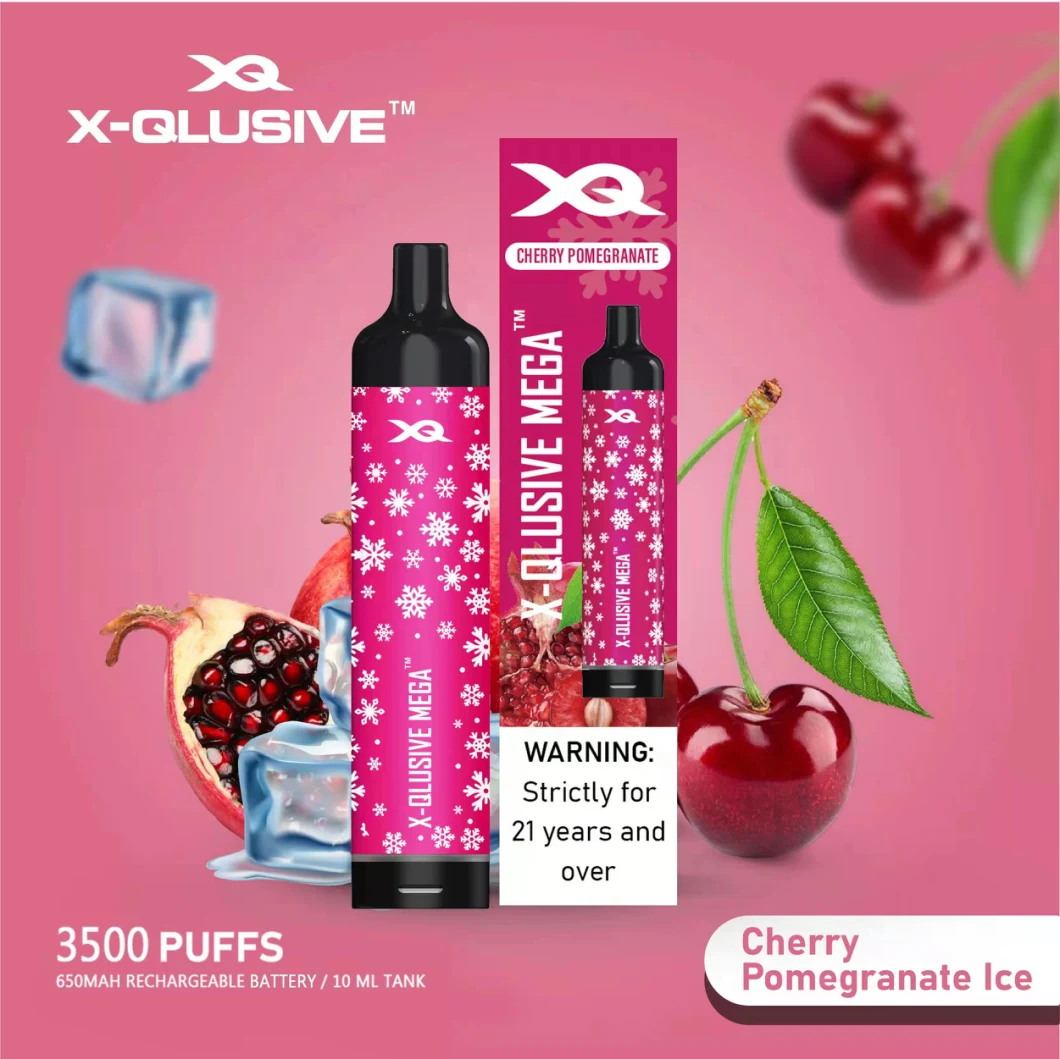 X-Qlusive Mega 10ml 3500puffs Fruits Flavors Electronic Cigarette Disposable Vape