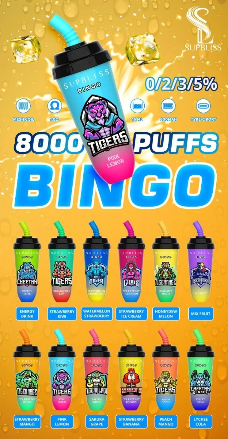 Supbliss Bingo 8000puffs Wholesale Disposable Vape High Quality Pod Mini Cup Vape