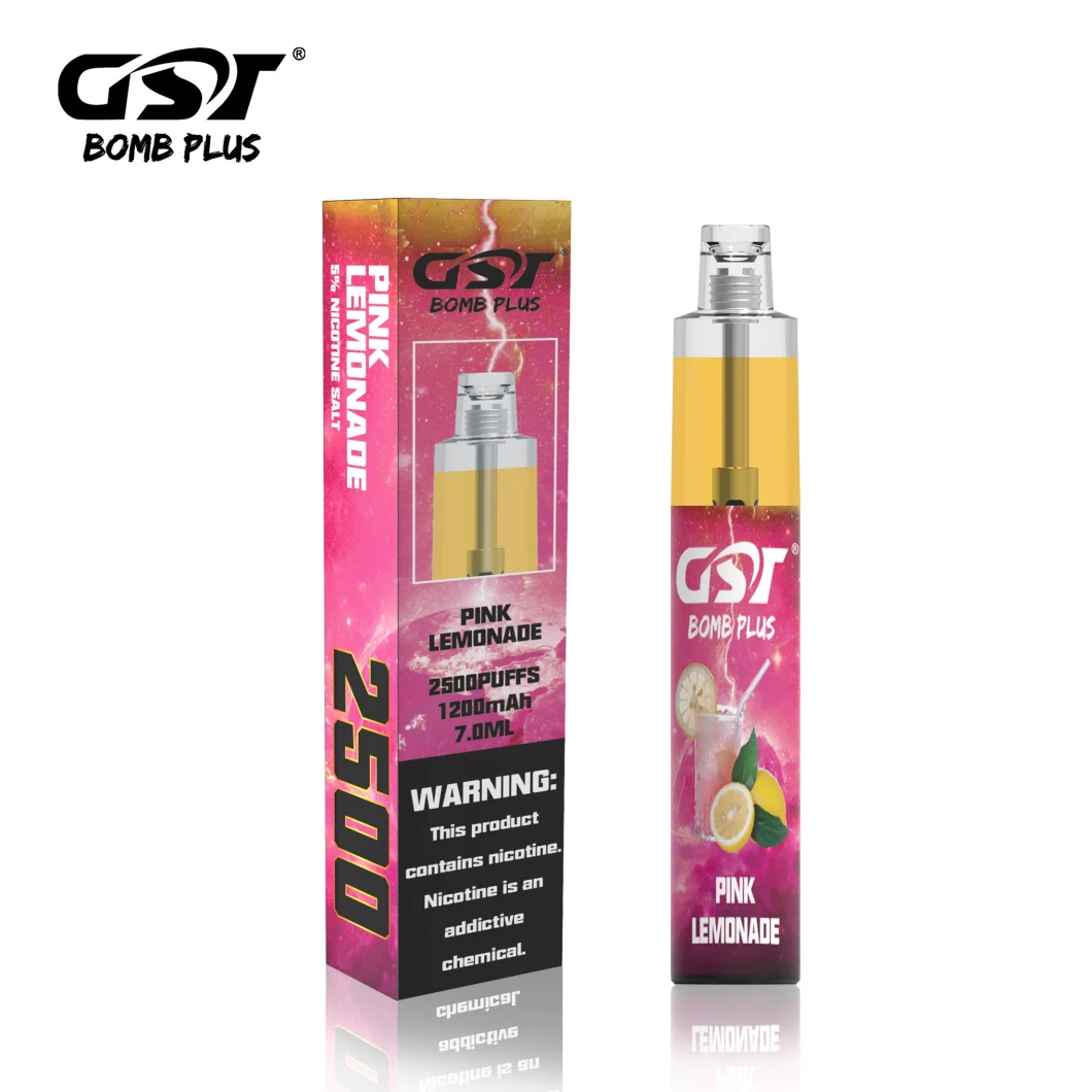 Gst Bombplus 2500puffs Improved Quality Disposable Vape with More Fruits Flavours