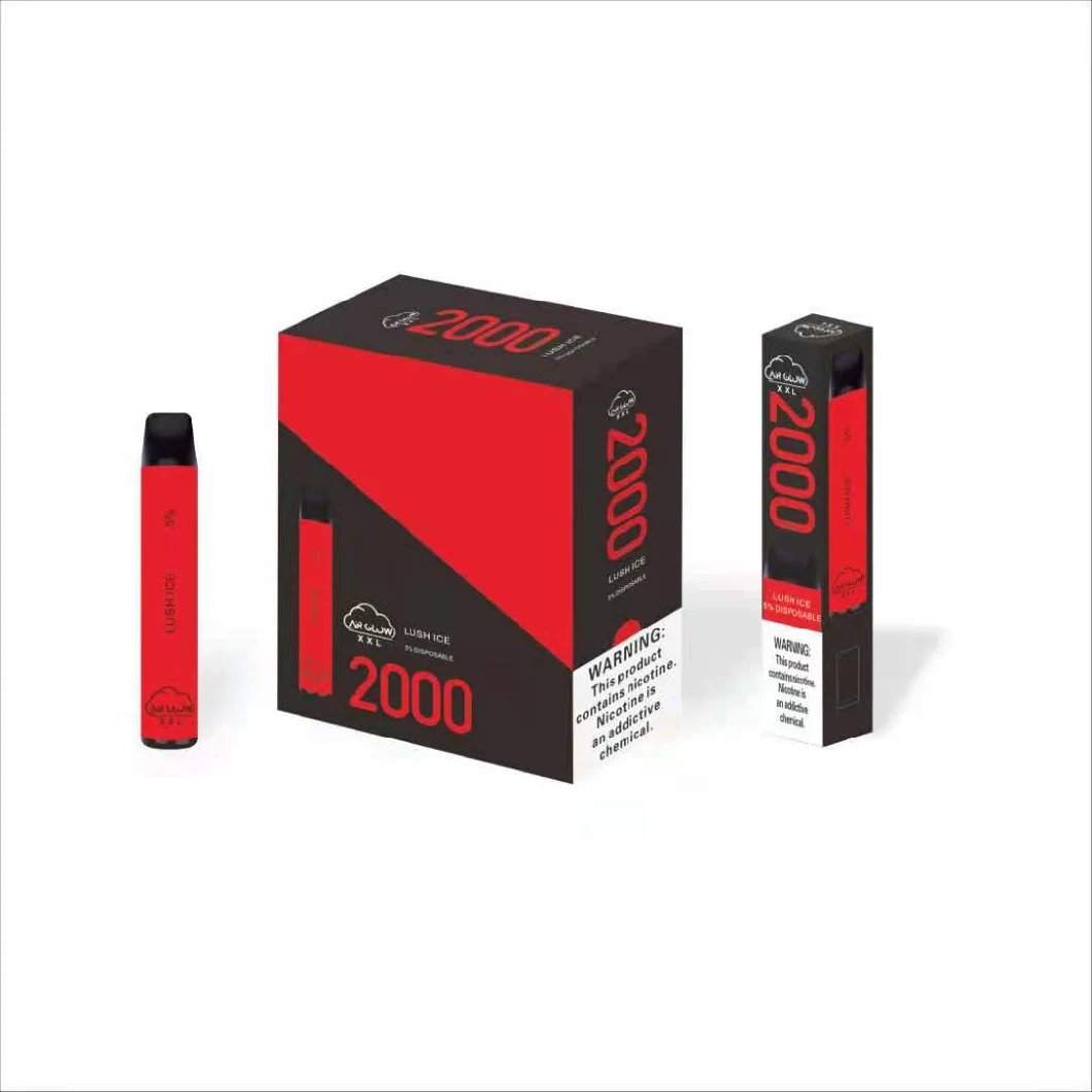 2021 New Design Air Glow XXL 850mAh 6.5.0ml 2000puffs E-Cigarette Disposable Pod Vape